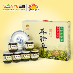 揚中特產三葉咸秧草綠禮盒150gx6瓶 下飯菜開胃咸菜醬菜香辣